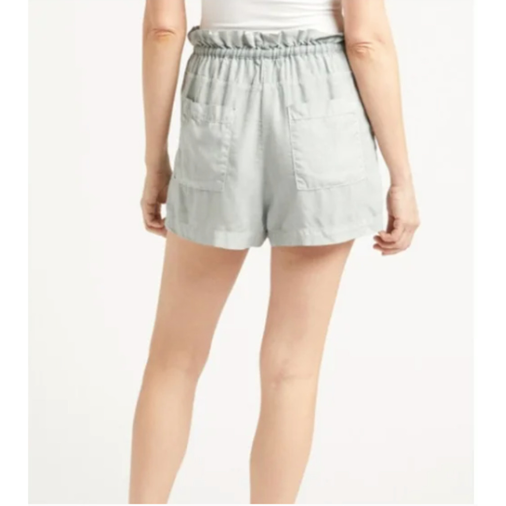 CLOTH & STONE NWT Evereve Tie Waist Tencel Short in Fresh Basil Green // L - Picture 2 of 11